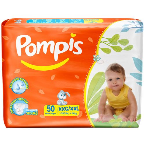 Pañales para Bebé XXG POMPIS Paquete 50un