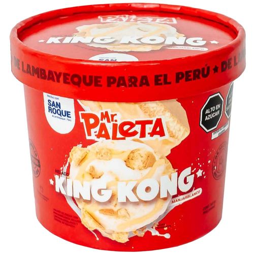 Helado King Kong Manjar MR PALETA Pote 460ml
