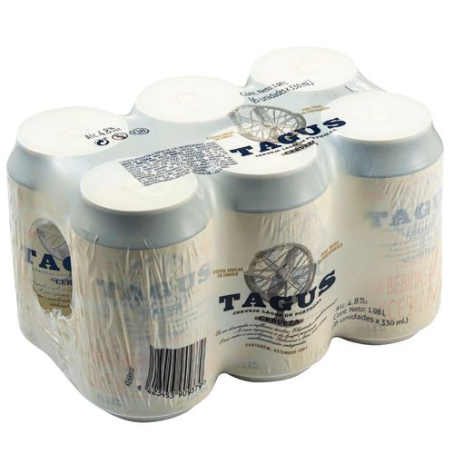 Cerveza TAGUS Lata 330ml Paquete 6un