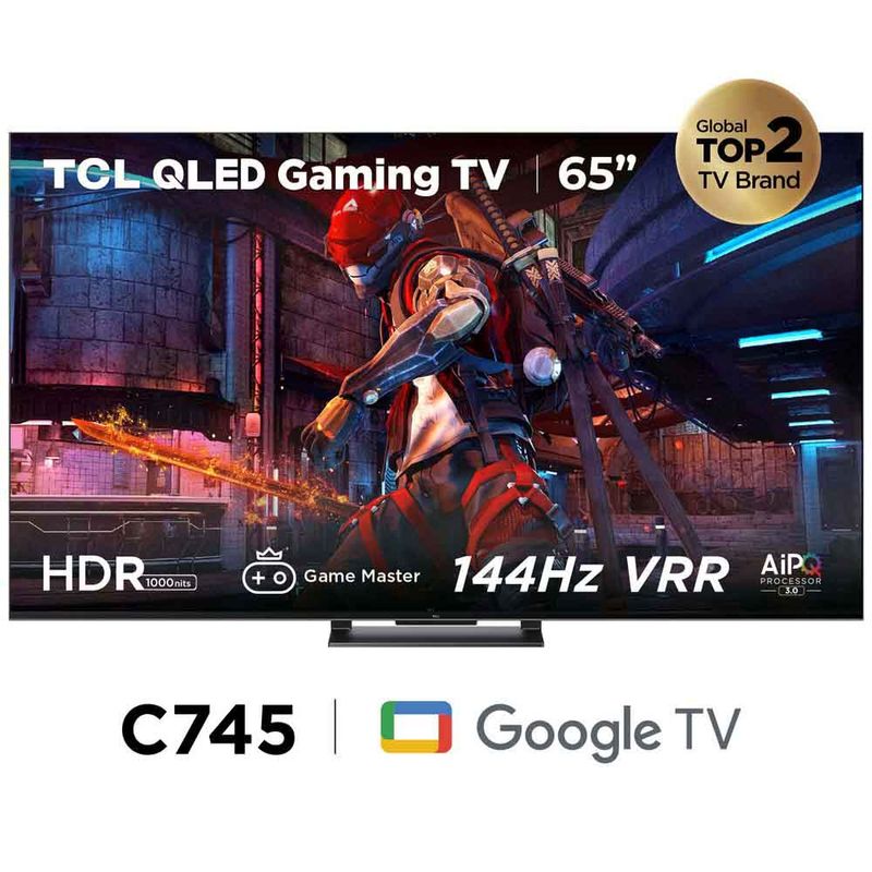 TCL 65C745 / Televisor Smart TV 65 QLED 144Hz UHD 4K HDR