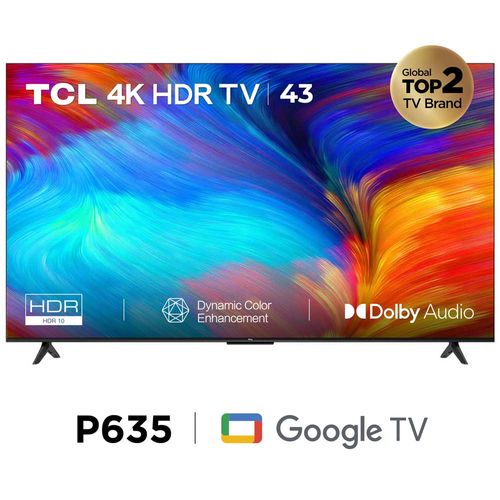 Televisor TCL LED 43" UHD 4K Smart Tv 43P635 (MEGA IMPORT)