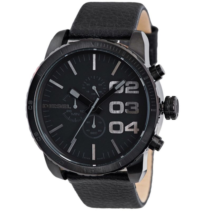 Reloj-Diesel-Double-Down-DZ4216-Cronometro-Correa-de-Cuero-Negro