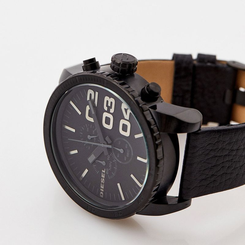 Reloj-Diesel-Double-Down-DZ4216-Cronometro-Correa-de-Cuero-Negro