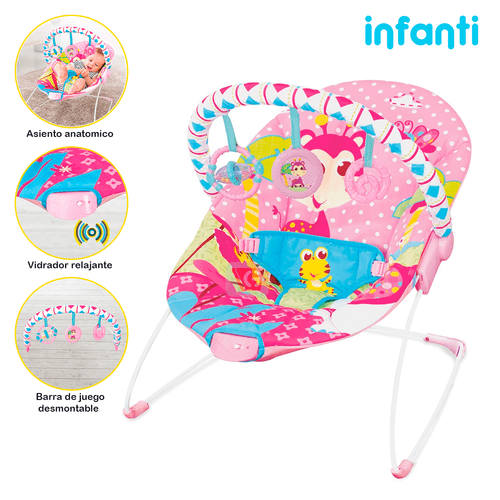 Silla Nido para Bebé Vibraciones Safari Pink Infanti 6790