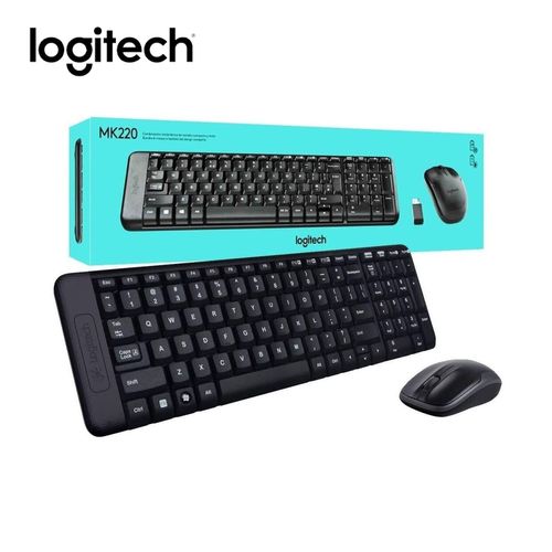 Combo Teclado + Mouse Logitech Inalambrico MK220 Negro