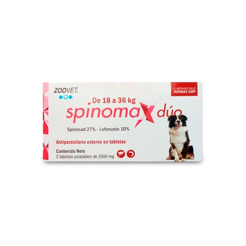 Antipulgas para Perros Spinomax Duo 2Comp de 18kg a 36kg