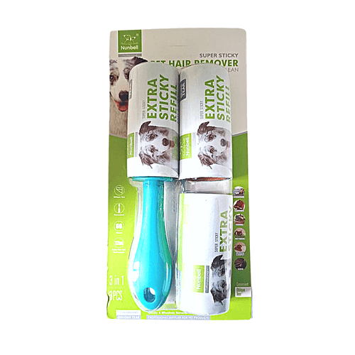 Cepillo Quita Pelusa Mascotas Para Ropa + 2 Repuestos Turquesa