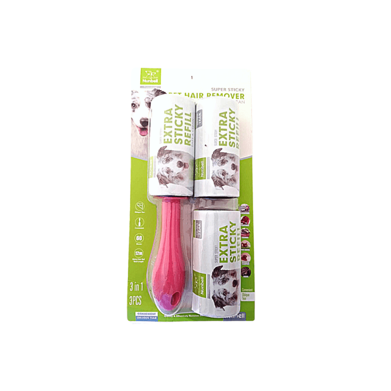 Cepillo-Quita-Pelusa-Mascotas-Para-Ropa---2-Repuestos-Rosado