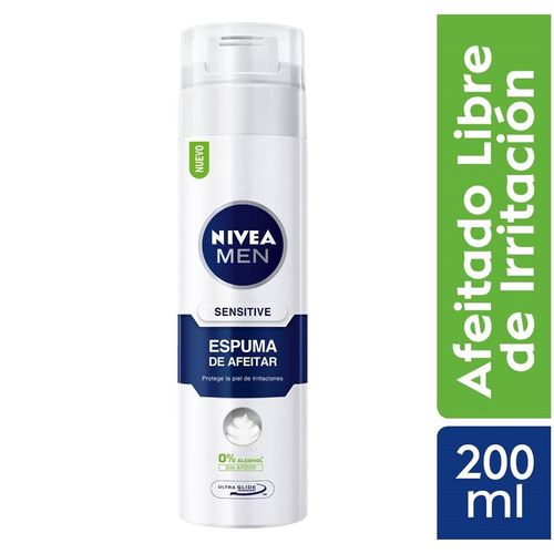 Kit de Afeitar NIVEA for Men: Espuma de Afeitar Sensitive 200ML + Bálsamo Sensitive 100ML