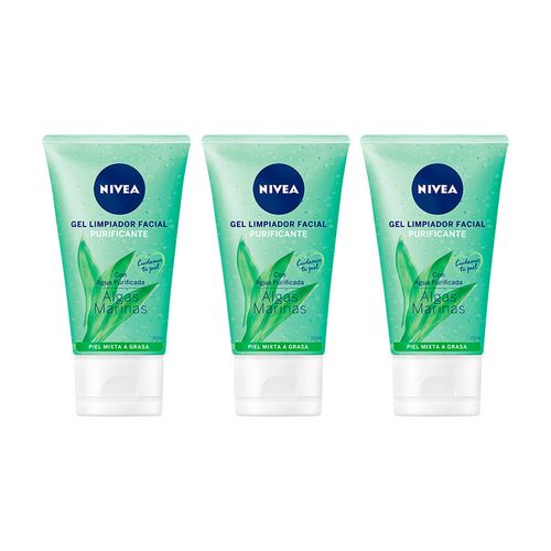 Gel Limpiador Equilibrante NIVEA Piel Grasa NIVEA - Tubo 150ml (x3)