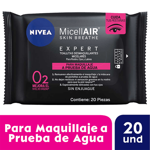 NIVEA Micellair Expert Toallitas Desmaquillantes 20 UDS