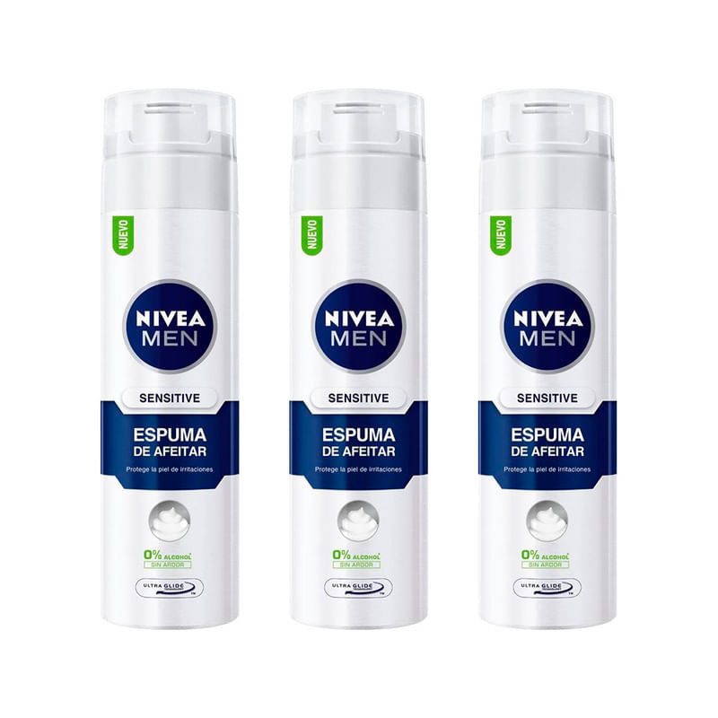 Espuma-de-Afeitar-NIVEA-Men-Sensitive---Frasco-200ml--x3-