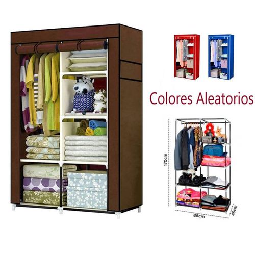 Ropero Organizador Armario Closet Armable 2 Cuerpos Funda 1.70MT