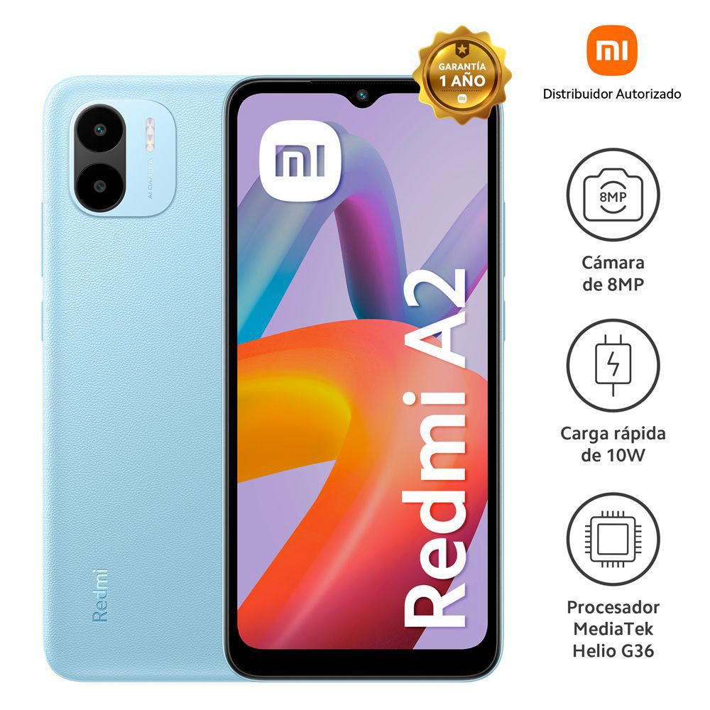 Celular Xiaomi Redmi A2 6.52"" 2GB RAM 32GB Azul Claro