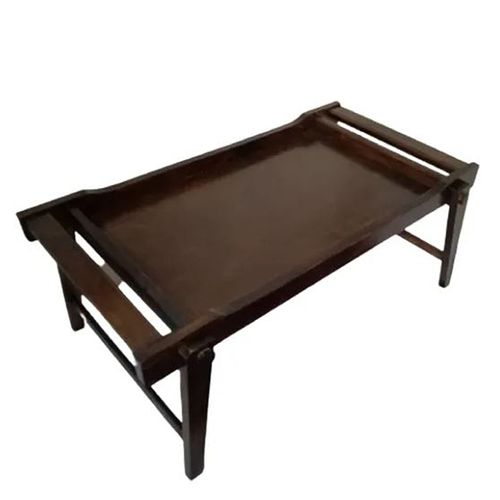 Mesa plegable portatil de cama en madera Caoba
