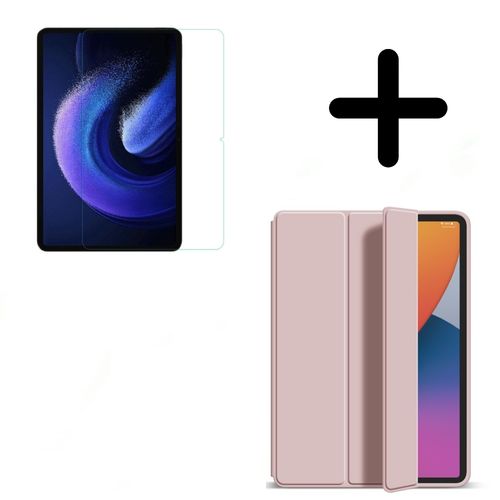 Funda o Flip Cover Para Xiaomi Mi Pad 6 o 6Pro Rosa + Mica de Vidrio
