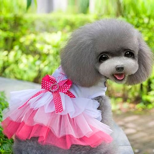 DISFRAZ PARA PERRO VESTIDO PRINCESA ROSADO Y AZUL TALLA S SANLLO