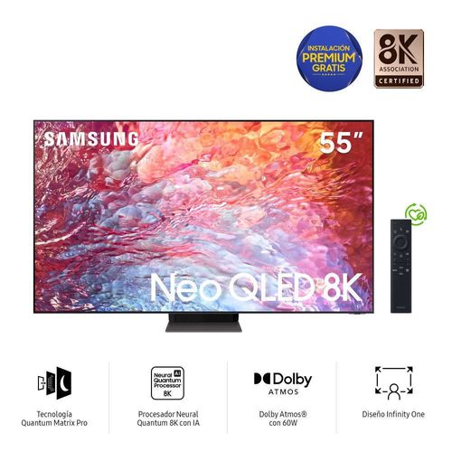 Televisor Samsung Smart TV 55" Neo QLED 8K Mini LED QN55QN700BGXPE Negro (2022)