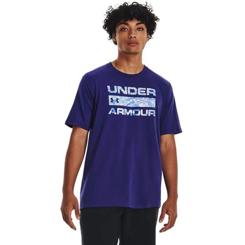 Polo Deportivo para Hombre Under Armour Mc 1361903-468 Ua Stacked Logo Fill Azul