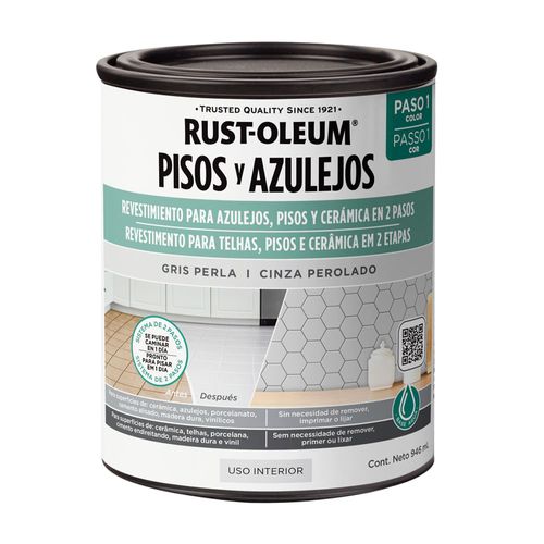 Pintura pisos y azulejos base Gris Perla 946ml