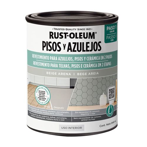 Pintura pisos y azulejos base Beige Arena 946ml