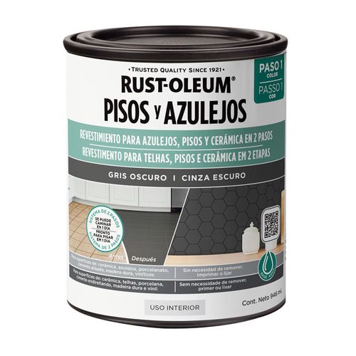 Pintura pisos y azulejos base Gris Oscuro 946ml