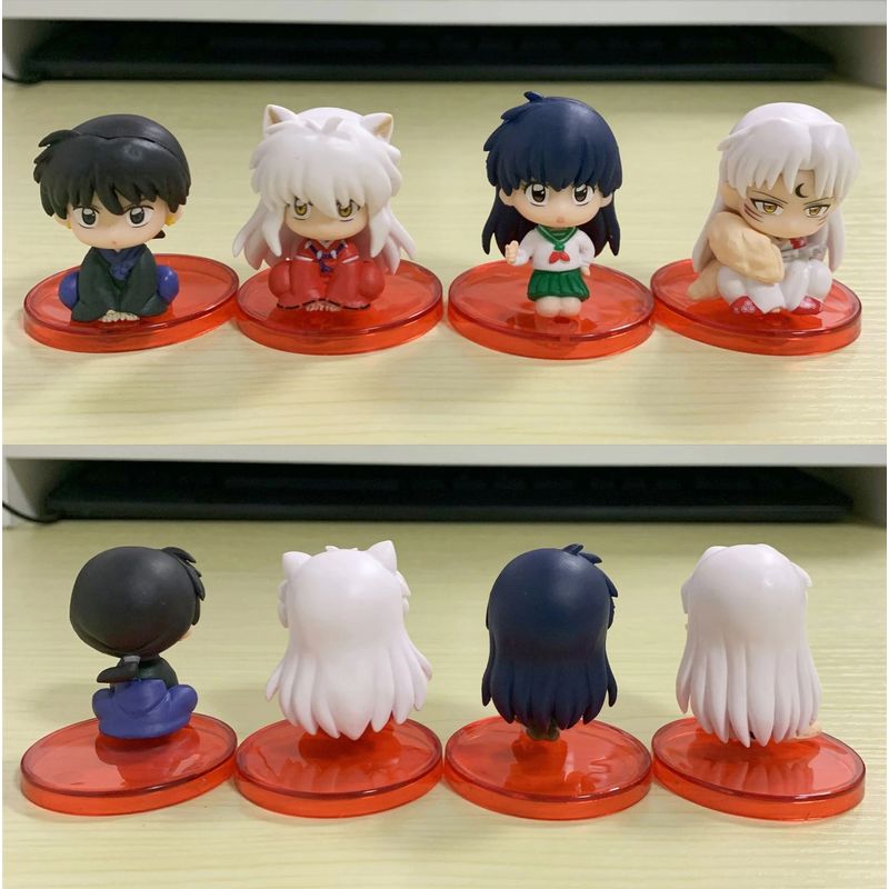 Inuyasha-Figuras-de-Anime-Juguete-Figuras-de-Accion-Otaku-Manga-Kawaii-Set-de-4-piezas