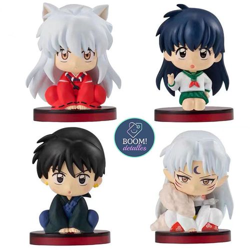 Inuyasha Figuras de Anime Juguete Figuras de Acción Otaku Manga Kawaii Set de 4 piezas