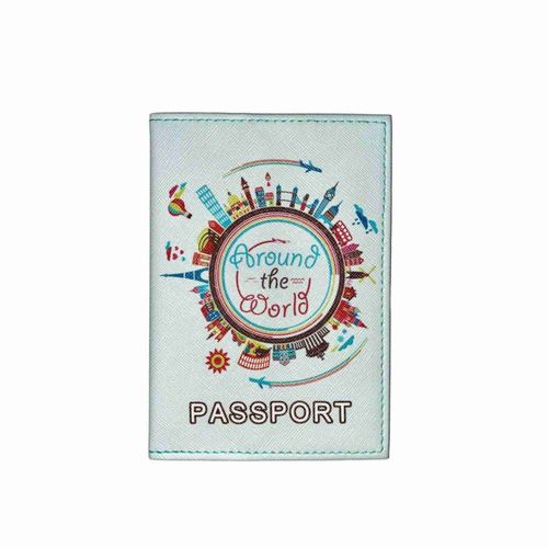 Porta Pasaporte Around The World Cool Bags Turquesa