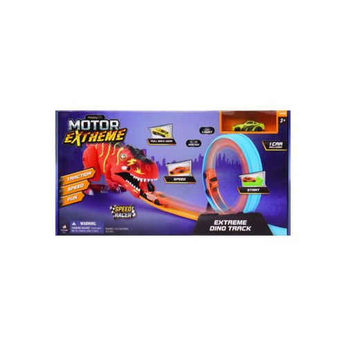 Pista Motor Extreme Dinosaur Track Carro Verde