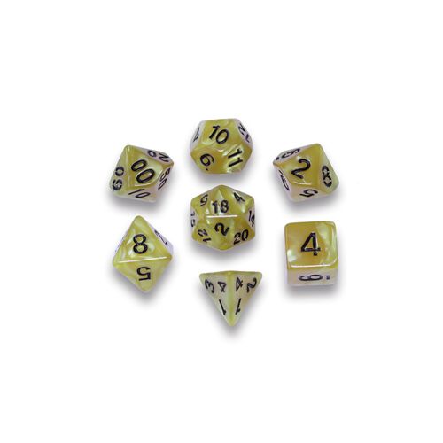 Set De Dados Gosu: 7-dice Glossy Yellow - Gosu - Accesorios