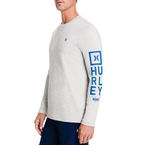 Licra o Polo De Surf Hurley RashGuard Hombre Manga Larga - Gris - Talla L