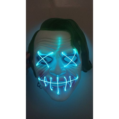 Mascara Joker Guasón luces led disfraz Halloween