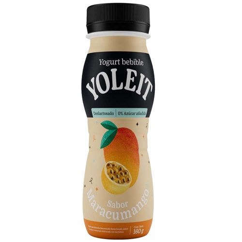 Yogurt Deslactosado YOLEIT Maracumango Botella 160g