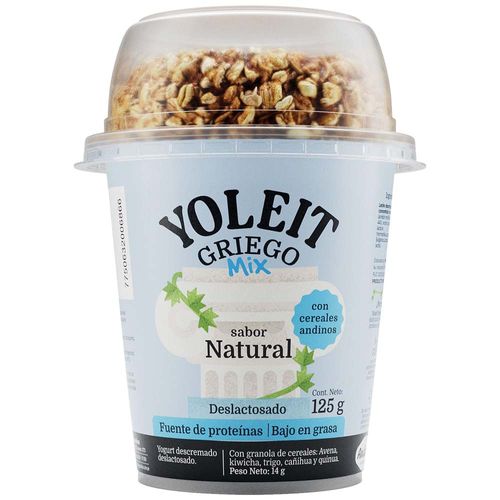 Yogurt Griego YOLEIT Natural con Granola Vaso 125g