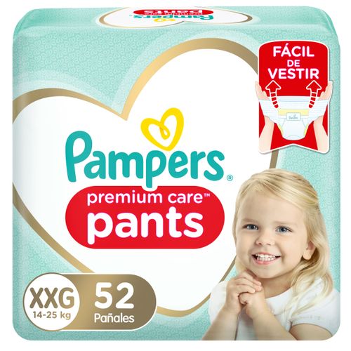 Pañales para Bebé PAMPERS Premium Care Pants Talla XXG Bolsa 52un