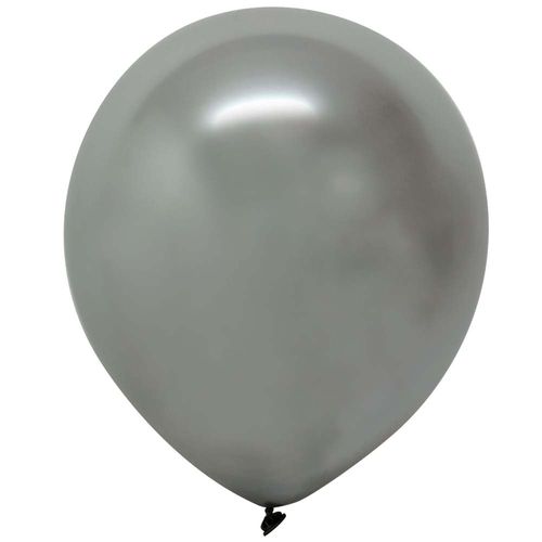 Globos de Latex OLEGO Cromado 09" Plata 12un