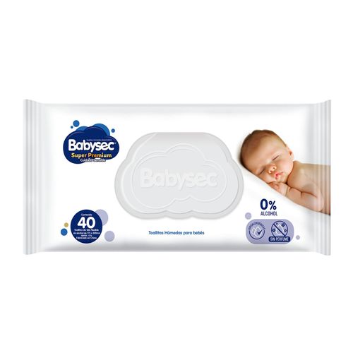 Toallitas Húmedas Super Premium BABYSEC Paquete 40un