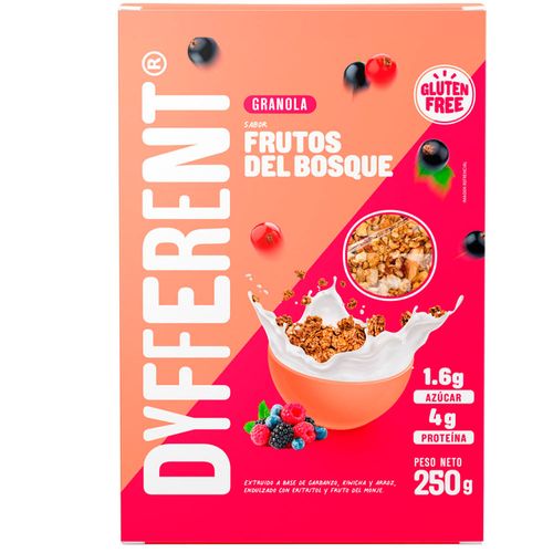 Granola Sabor a Frutos del Bosque DYFFERENT Caja 250g