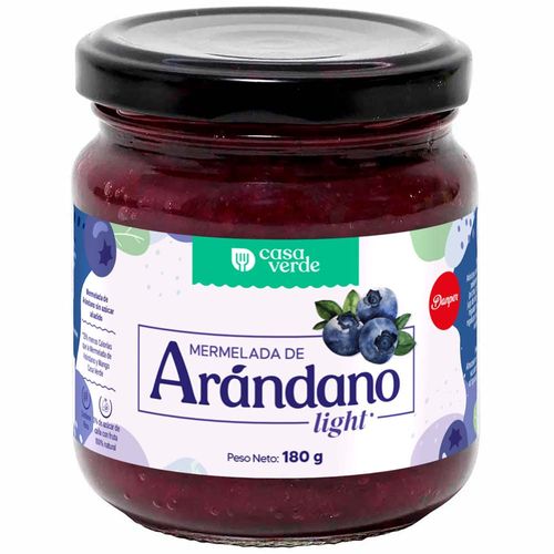 Mermelada Light de Arándanos CASA VERDE Frasco 180g