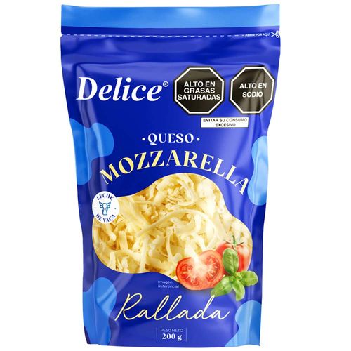 Queso Mozzarella Ralla DELICE Paquete 200g