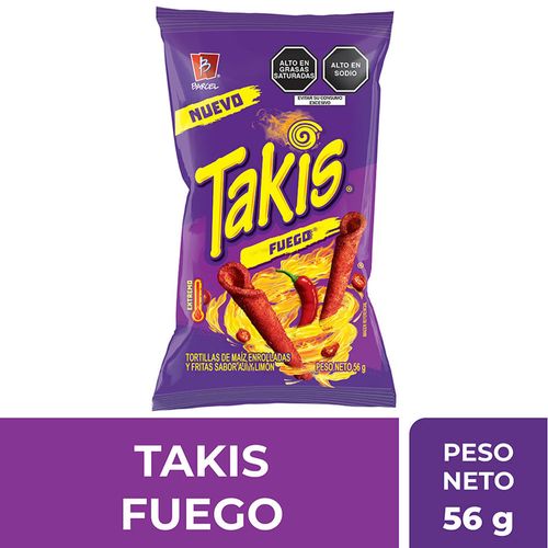 Tortillas de Maíz TAKIS Fuego Bolsa 56g