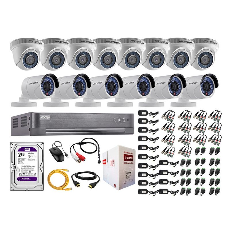 Kit-14-Camaras-de-Vigilancia-Hikvision-Hd-720P-Disco-2Tb-P2p-Kit-de-Microfono