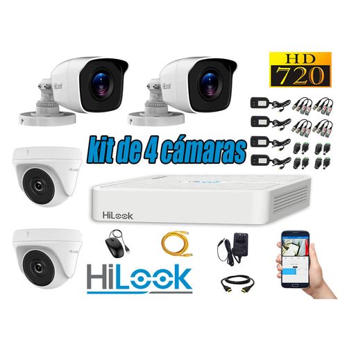 CÁMARAS SEGURIDAD KIT 4 HD 720P + CABLE HDMI OFERTA P2P