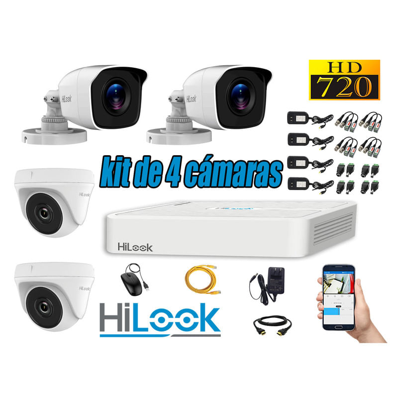 CAMARAS-SEGURIDAD-KIT-4-HD-720P---CABLE-HDMI-OFERTA-P2P