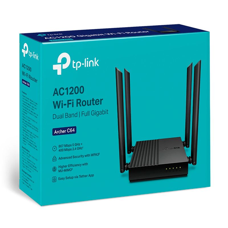 Tp-Link-Archer-C64-Router-MU-MIMO-5-GHz-24-GHz-AC1200