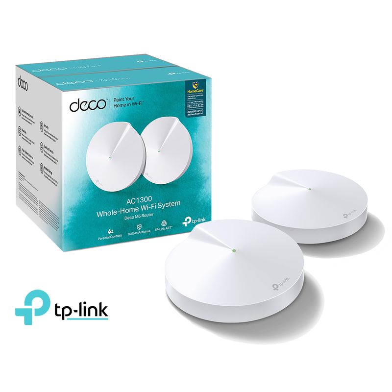 TP-Link-Deco-M5-2-Pack-Sistema-Wi-Fi-5-GHz-24-GHz-Mesh-AC1300-