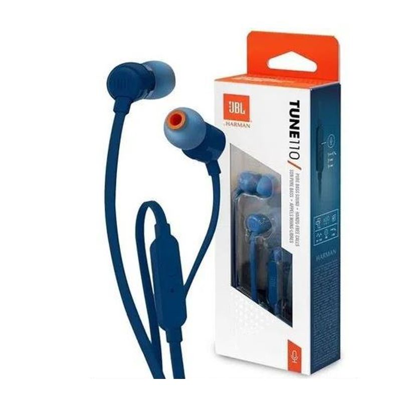 Pure Bass Jbl Tune 110 Azul Auriculares JBL TUNE 110 Azul Oechsle