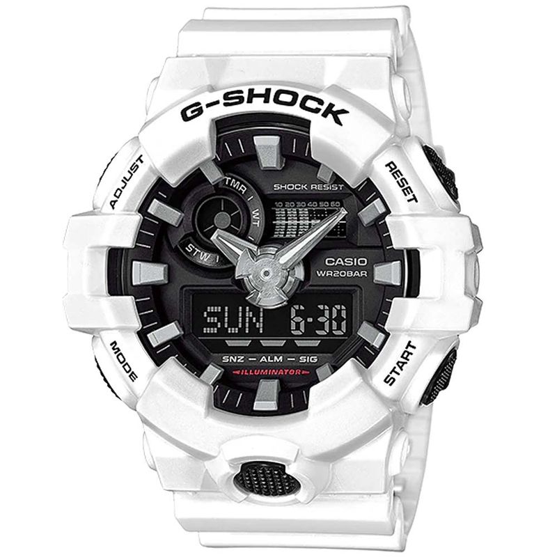 Reloj-Casio-G-Shock-GA700-7A-Digital-Analogico-Luz-Led-Acuatico-Blanco