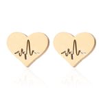 Set-collar-y-aretes-corazon-electrocardiograma-medicina-dorado